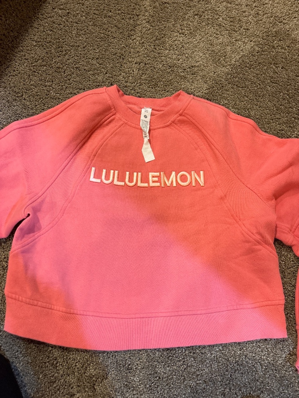 Lululemon oversized scuba word mark, Sakura pink, XS